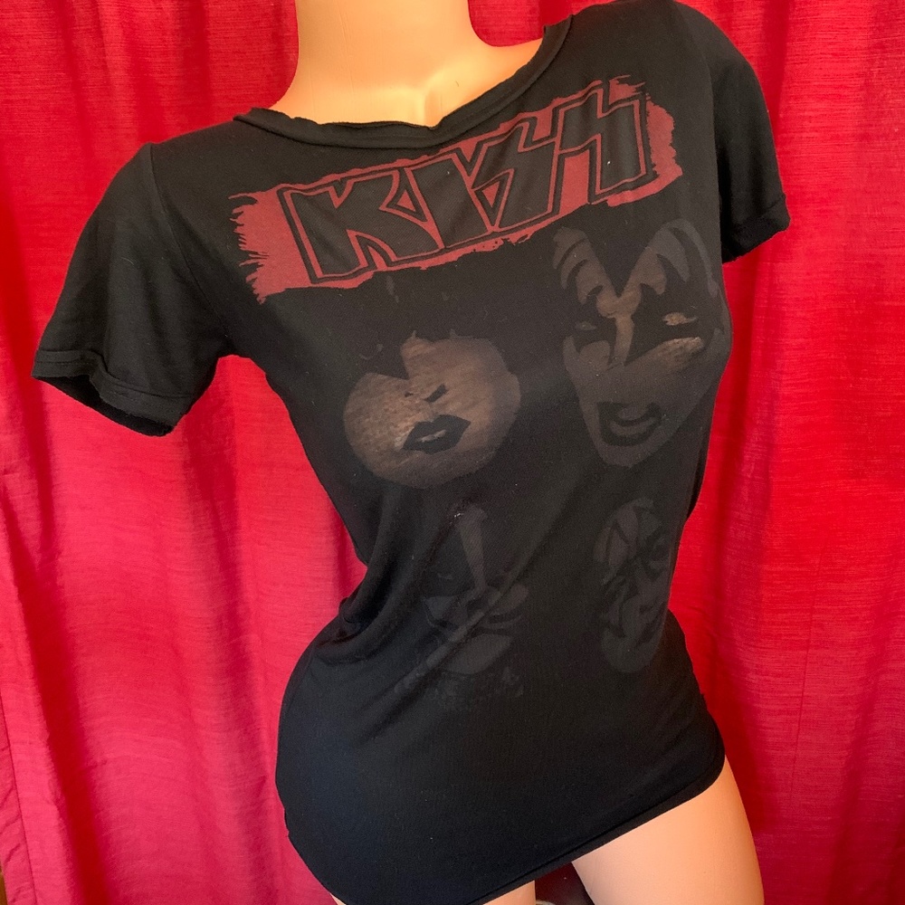 KISS Burn Out faces tee